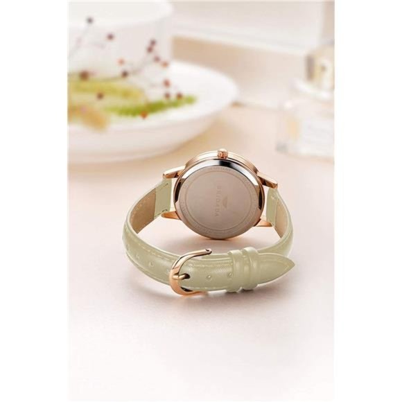 Women's Watch Elegant Watch for Women Leather Band Ladies Watch Waterproof - Picture 5 of 6